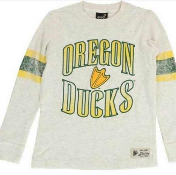 Oregon Ducks NCAA Kids Cream Thermal Style Sweater - Picture 1 of 5